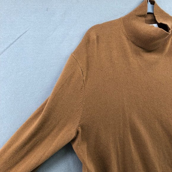 & Other Stories Cashmere Mock Neck Sweater Tan Brown Womens Medium M - Picture 5 of 12